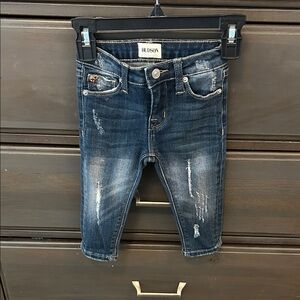 Hudson Jeans Kids Dark Blue Distressed Denim